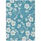 Homeroots 9' X 12' Turquoise Ivory And Gray Floral Washable Indoor Outdoor Area Rug 599932 - alternate 5