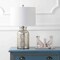 Jonathan Y Emilia 24.5 in. Trellis Pattern Glass LED Table Lamp, Mercury Silver, 2PK JYL1063A - alternate 5
