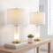 Jonathan Y Tryon 26" Modern Minimalist Glass/Iron Nightlight LED Table Lamp, Brass Gold/Clear, 2PK JYL1137A-SET2 - alternate 6