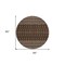 Homeroots 8' Chocolate Taupe And Copper Round Tribal Washable Indoor Outdoor Area Rug 582556 - alternate 6
