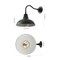 Jonathan Y Aurora 12.3 in. 1-Light Farmhouse Industrial Iron LED Gooseneck Arm Outdoor Sconce, Matte Green JYL7613L - alternate 6