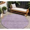 Homeroots 8' Lavender And Purple Round Abstract Washable Indoor Outdoor Area Rug 605556 - alternate 1