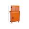 Homeroots Set of Two Orange Multi-Tier Steel Rolling Cabinet With Lid, 2PK 714592 - alternate 5