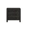 Homeroots 30" Black Solid Wood Distressed Carved Scrollwork Three Drawer Nightstand 569587 - alternate 1