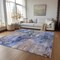 Homeroots 5' X 8' Navy Blue And Beige Abstract Washable Indoor Outdoor Area Rug 581756 - alternate 4