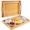 Happimess Elora Set of 2 Handcrafted Nesting Bamboo Breakfast Trays with Handles, Natural TRY5001A-2SET - alternate 1