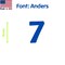 Aacc Self-Adhesive Vinyl Number: 7, Size: 17 cm. Color: Blue Font: Anders, 4PK AACC-Anders-N7-Blue-M17x4 - alternate 1