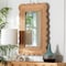 Bali & Pari Makoto Scalloped Natural Rattan Accent Mirror, Rectangular Frame 267-14609-ZORO - alternate 4