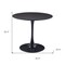 Homeroots 35" Black Wood and Steel Pedestal Base Round Top Dining Table 602235 - alternate 4