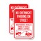 Signmission No Overnight Parking on Street Unauthorized Vehicles To, 18'' X 24'', Heavy Gauge Aluminum, 2PK A-1824-2PACK-23835 - alternate 1
