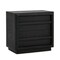 Homeroots 26" Black Two Drawers Solid Wood Nightstand 549966 - alternate 1