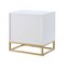 Homeroots 20" Gold And White End Table With Two Drawers 544087 - alternate 6