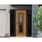 Vdomdoors Steel Door Ballucio 6644 Natural Oak Black 2 Side Exterior Windows Sidelites/ Entry Door Painted W1 BALLUCIO6644EXD-OAKB-W14+36+14xH80-RH-I - alternate 5