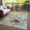 Homeroots 5' X 8' Ivory Blue And Yellow Abstract Washable Indoor Outdoor Area Rug 577963 - alternate 6