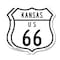 Signmission Kansas Route Marker Shield Sign Us 66, 6 inch X 6 inch, Plastic Sign, 2PK SHI-P-2PACK-6-384 - alternate 1