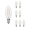 Bulbrite 40w Equivalent Dimmable B11 Vintage Edison Clear LED Light Bulb Candelabra (E12) Base, 4000K, 8PK 861629 - alternate 1