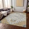 Homeroots 9' X 12' Gold Ivory And Blue Oriental Washable Indoor Outdoor Area Rug 596630 - alternate 5