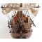 Homeroots 27" Wood Brown Solid Wood Hand Painted Solei Royal Medium Model Boat 401852 - alternate 3