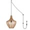 Jonathan Y Lucas 13" 1-Light Farmhouse Coastal Rattan 180" Cord Plug-In or Hardwired LED Pendant, Brown JYL1406A - alternate 13