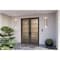 Doornmore G105, 74.5" x 98" ( 2x36" Door) Left Hand, Mahogany SDL 5 Lite Exterior Door G105-SW-3696_2_LI - alternate 1