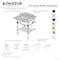 Kingston Brass 30-Inch Carrara Marble Console Sink with Acrylic Legs and Shelf, 8-Inch, 3-Hole LMS3030MASQB6 - alternate 2