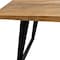 Homeroots 84" Natural And Black Solid Wood And Iron Sled Base Dining Table 488686 - alternate 4