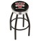 Holland Bar Stool Co 30" Blk Wrinkle Valdosta State Swivel Bar Stool, Chrome Ring L8B3C30ValdSt - alternate 1