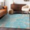 Homeroots 3' X 5' Teal Blue Aqua And Taupe Geometric Washable Indoor Outdoor Area Rug 589434 - alternate 9