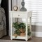 Baxton Studio Terentia Nightstand with Bobbin Legs - 1-Drawer Bedroom Side Table with Storage Shelf, White 266-14633-ZORO - alternate 8