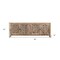 Homeroots 86in Natural Carved Floral Distressed Solid Wood Enclosed Storage TV Stand 489499 - alternate 4