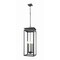 Z-Lite Nova 5 Light Outdoor Chain Mount Ceiling Fixture, Black/Clear, 12.5 In W x 35 In H 5018CHXL-BK - alternate 1