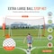 Vevor Barricade Backstop Net Ball Sports Barrier Softball Practice Net 20x10ft SSPDYBQ006 - alternate 6