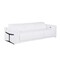 Homeroots 100" White Top Grain Leather Reclining Metal USB Sofa 720432 - alternate 9