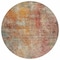 Homeroots 8' Tan Copper And Terra Cotta Round Abstract Washable Indoor Outdoor Area Rug 606118 - alternate 5