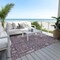 Homeroots 3' X 5' Eggplant Terra Cotta And Green Floral Washable Indoor Outdoor Area Rug 605265 - alternate 6