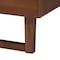 Baxton Studio Francine Mid-Century Modern Ash Walnut Woven Rattan King Size Bed 248-12649-9412-ZORO - alternate 8