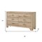 Homeroots 59" Natural Brown Manufactured Wood Six Drawer Double Dresser 486515 - alternate 5