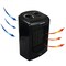 Vie Air 1500W Portable 2 Settings Home Black Ceramic Heater with Adjustable Thermostat VA-601 - alternate 5