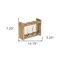 Homeroots 7" Set of Three Glass Jars in a Wood Rack, 3PK 488173 - alternate 6