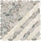 Daltile Pebble Oasis Natural Stone Striped Pebble Mosaic 11in x 11in in Tumbled Coal, 11PK PB33STRPPBLMSTM - alternate 1