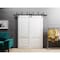 Sartodoors Sliding Closet Barn Bypass Doors 36 x 80in, Lucia 8831 White Silk, Sturdy 6.6ft Rails LUCIA8831BBB-WS-36 - alternate 1