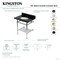 Kingston Brass 30-Inch Black Granite Console Sink with Brass Legs and Shelf, 8-Inch, 3-Hole KVPK30KBB6 - alternate 3