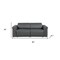 Homeroots 80" Dark Gray Top Grain Leather Reclining Metal USB Sofa 720383 - alternate 8
