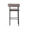 Manhattan Comfort Onda Metal Upholstered Vegan Leather Barstool in Taupe BS1638-2 - alternate 5