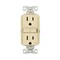 Eaton Wiring Devices Eaton GFCI Receptacle, 125 V, 15 A, NEMA: NEMA 5-15R, Back, Side Wiring, Ivory GF15V-BX-L - alternate 3