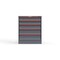 Strong Hold 5 drawer cabinet - (2x 4ft, 1x 5ft, 2x 6ft) - Red accents - Keyed Different S3036-PPDAS-0505DS - alternate 1