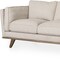 Homeroots 90" Cream Fabric Sofa With Brown Legs 607068 - alternate 3