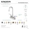 Kingston Brass Double-Handle 4" Centerset Bar Faucet, Brushed Brass KB497SB - alternate 2