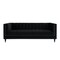 Homeroots 85" Black Velvet Wood Sofa 543930 - alternate 5