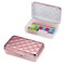 Lockermate By Bostitch Metallic Pencil Case Box, Hard Plastic, Stylish Quilted-Pattern Lid, Rose Gold 23130-RG21-DM - alternate 1